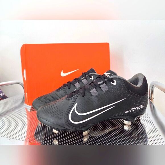 Nike Women's Softball Cleats Hyperdiamond 4 Pro Renew Black 8.5 Athletic - Picture 1 of 11